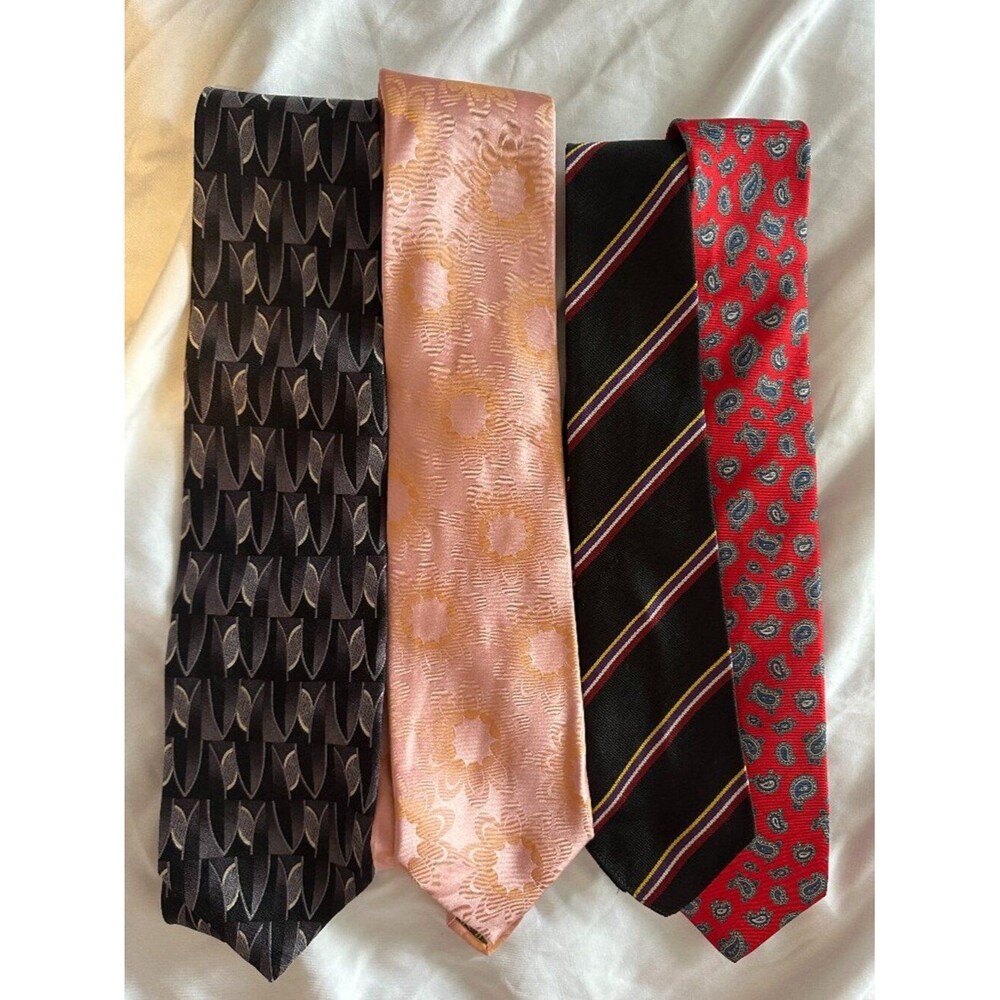 Vintage Silk Ties Lot 4 BCBG Cambridge Classics JF Ferrar British Style England